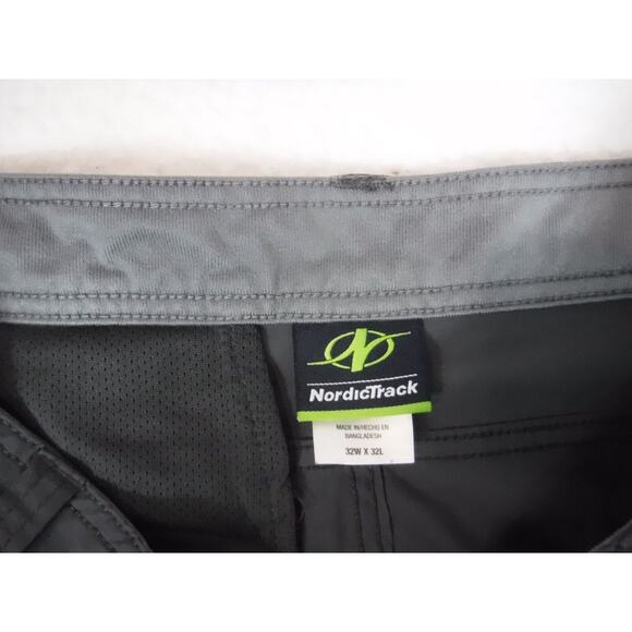 Nordic Track Mens‎ Cargo Nylon Track Pants Gray 32x32 Lightweight Zip Pocket - Picture 4 of 9